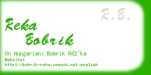 reka bobrik business card